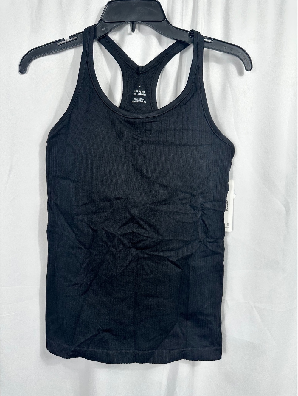 Attraco Black Racerback Athletic Tank Top Large